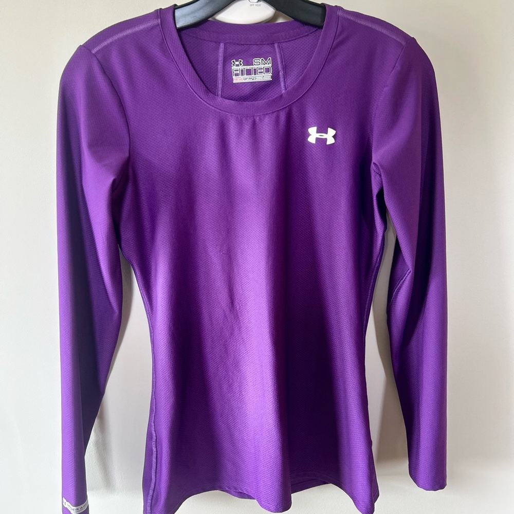 Under Armour heat gear size small purple